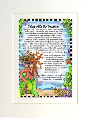 Being with My Daughter - matted Gifty Art Print