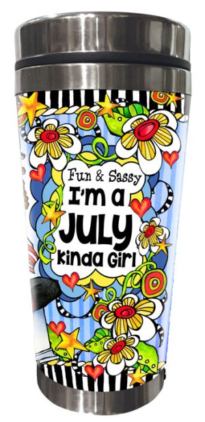 JULY - FRONT - Stainless Steel Tumbler