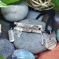 IMAGINE -Anything is Possible – WORDS Bracelet w adjustable band