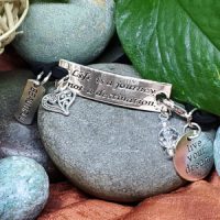 BEAUTIFUL – Life is a journey not a destination – WORDS Bracelet w adjustable band