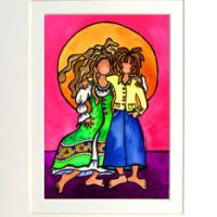 They Who Are Sisters (Vintage) with Story on the back – 8 x 10 Matted “Gifty” Art Print