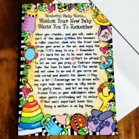 Wonderful Wacky Words… Wisdom Your New Baby Wants You To Remember – (Website Exclusive) Greeting Card