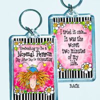 Pretending to be a Normal Person Day After Day is Exhausting – 3″ x 2″ Acrylic (double-sided) Key Chain