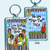 I Love Golfing With the Girls – 3″ x 2″ Acrylic (double-sided) Key Chain