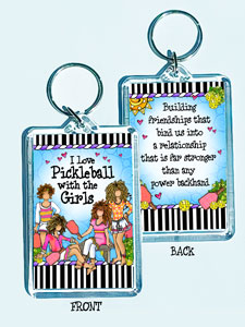 Pickleball w girls- Key chain