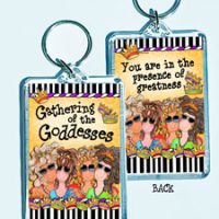 Gathering of the Goddesses – 3″ x 2″ Acrylic (double-sided) Key Chain