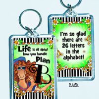 Life is all about how you handle Plan B – 3″ x 2″ Acrylic (double-sided) Key Chain