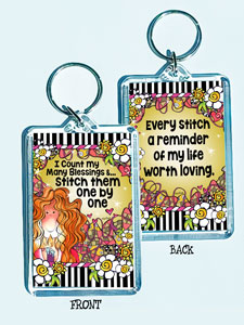 Many Blessings (QUILT) - Keychain