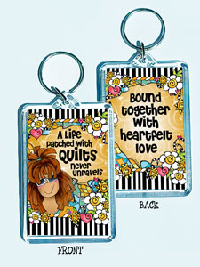 Never Unravels (QUILT) - Keychain