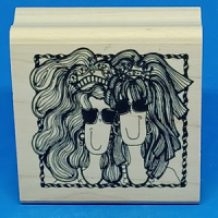 Kindred Spirits, Forever Friends – 2″ x 2″ Rubber Stamp