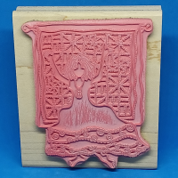 She Who Loves the Artistry of Quilting – 4″ x 3.5″ (Quilting) Rubber Stamp