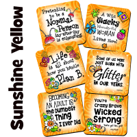 “Colored Your Way” Wacky Coasters (6pk) – Customize Background Color –LIMITED TIME ONLY!!!