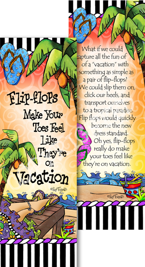 Vacation Toes - bookmark w story