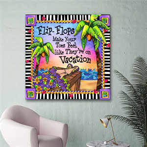 vacation toes - canvas art