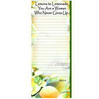 Lemons to Lemonade, You Are a Woman Who Never Gives Up. – (KUKANA) Memo Pad w magnet
