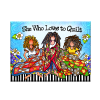 She Who Loves to Quilt – Magnet